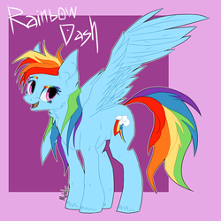 Size: 1000x1000 | Tagged: safe, artist:artbyl, rainbow dash, g4, female, solo