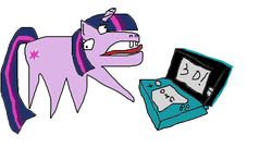 Size: 900x530 | Tagged: safe, artist:ilikepronyz, twilight sparkle, g4, 3ds, female, ms paint, nintendo, solo, stylistic suck, wat