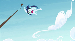 Size: 909x497 | Tagged: safe, edit, screencap, soarin', bear, g4, rainbow falls, 1000 years in photoshop, lolwut, pedobear, wat