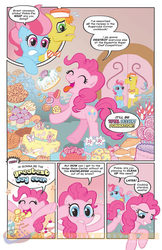 Size: 899x1384 | Tagged: safe, artist:carla speed mcneil, idw, official comic, carrot cake, cup cake, pinkie pie, earth pony, pony, friends forever #1, g4, my little pony: friends forever, spoiler:comic, female, idw advertisement, male, mare, preview, stallion