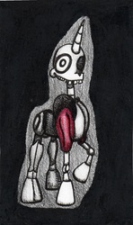 Size: 1216x2052 | Tagged: safe, artist:lordsquishy, pony, crossover, medievil, ponified, sir daniel fortesque, skeleton, solo