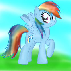 Size: 1000x1000 | Tagged: safe, artist:taybar04, rainbow dash, g4, female, solo