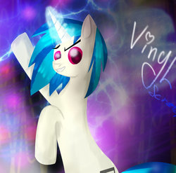 Size: 898x889 | Tagged: safe, artist:katedoof, dj pon-3, vinyl scratch, g4, female, solo