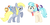 Size: 1800x900 | Tagged: safe, applejack, coco pommel, derpy hooves, rainbow dash, rarity, pegasus, pony, g4, rainbow falls, female, mare