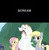 Size: 1680x1714 | Tagged: safe, bulk biceps, derpy hooves, fluttershy, pegasus, pony, g4, rainbow falls, female, freakazoid, hub logo, mare, scream-o-vision, screaming, surprised, what a twist