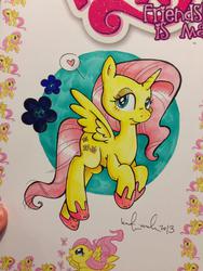 Size: 1024x1365 | Tagged: safe, artist:katie cook, fluttershy, alicorn, pony, friendship is magic #4, g4, alicornified, female, fluttercorn, race swap, solo, traditional art