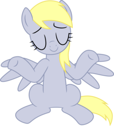 Size: 7000x7792 | Tagged: safe, artist:the-aziz, derpy hooves, pegasus, pony, g4, rainbow falls, .svg available, absurd resolution, eyes closed, female, mare, shrug, simple background, solo, transparent background, vector