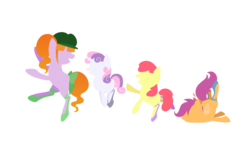 Size: 1366x768 | Tagged: safe, artist:citrussqueeze, apple bloom, scootaloo, sweetie belle, oc, g4, ballet, cutie mark crusaders, properpointe