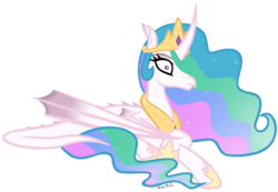 Size: 900x621 | Tagged: safe, artist:missitofu, princess celestia, dracony, g4, female, simple background, solo, transparent background