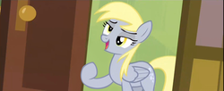 Size: 1920x781 | Tagged: safe, derpy hooves, pegasus, pony, g4, my little pony: friendship is magic, rainbow falls, bedroom eyes, derpy's flag, exploitable, exploitable meme, female, mare, meme, solo