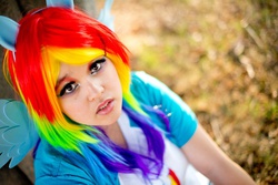 Size: 1024x684 | Tagged: safe, artist:mspia, rainbow dash, human, g4, cosplay, irl, irl human, photo, solo