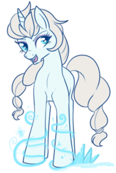 Size: 333x500 | Tagged: safe, artist:lulubell, pony, crossover, elsa, frozen (movie), magic, ponified, simple background, solo, transparent background