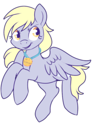 Size: 417x555 | Tagged: safe, artist:lulubell, derpy hooves, pegasus, pony, g4, female, mare, medal, simple background, solo, transparent background, underp