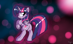 Size: 1980x1200 | Tagged: safe, artist:starorca, twilight sparkle, alicorn, pony, g4, butt, female, looking back, mare, plot, rearing, smiling, solo, twilight sparkle (alicorn), underhoof, wallpaper