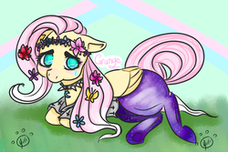 Size: 900x600 | Tagged: safe, artist:yurihooves, fluttershy, g4, clothes, female, solo