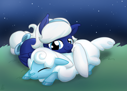 Size: 1989x1421 | Tagged: safe, artist:nothingspecialx9, oc, oc only, oc:dream star, pegasus, pony, sheep, duo