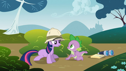 Size: 1054x592 | Tagged: safe, screencap, spike, twilight sparkle, feeling pinkie keen, g4