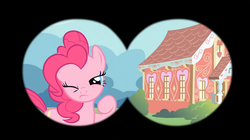 Size: 1054x592 | Tagged: safe, screencap, pinkie pie, feeling pinkie keen, g4, binoculars, female, solo