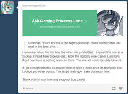 Size: 634x464 | Tagged: safe, artist:johnjoseco, princess celestia, princess luna, ask gaming princess luna, ask princess molestia, gamer luna, g4, ask, text, tumblr