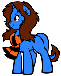 Size: 750x942 | Tagged: safe, artist:son-of-an-assbutt, oc, oc only, pony, unicorn, clothes, female, freckles, mare, scarf, solo