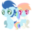 Size: 400x431 | Tagged: safe, artist:princess-big-mac, rainbow dash, soarin', g4, rainbow falls, bandage, feignbow dash, female, injured, lineless, male, ship:soarindash, shipping, straight