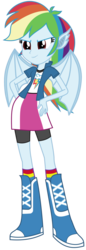 Size: 523x1526 | Tagged: safe, artist:rainbowdashswagger, rainbow dash, bat, vampire, equestria girls, g4, bat wings, female, race swap, rainbowbat, solo