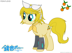 Size: 4500x3352 | Tagged: safe, artist:baraniruchu, female, high res, kagamine rin, mare, simple background, solo, transparent background, vector, vocaloid