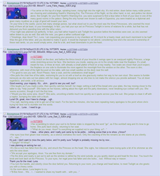 Size: 961x1059 | Tagged: safe, princess luna, g4, /mlp/, 4chan, 4chan screencap, anon in equestria, greentext, meta, rejection, rejection is magic, sad, text