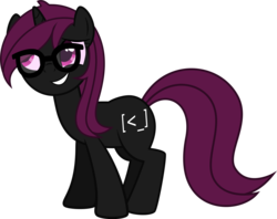 Size: 4953x3917 | Tagged: safe, artist:lightningbolt, pony, g4, absurd resolution, glasses, linux, ponified, rule 85, show accurate, simple background, solo, terminal, transparent background, ubuntu, vector