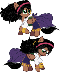 Size: 6478x7855 | Tagged: safe, artist:evilbob0, pony, .ai available, .svg available, absurd resolution, disney, esmeralda (the hunchback of notre dame), ponified, simple background, solo, the hunchback of notre dame, transparent background, vector