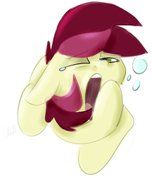 Size: 592x690 | Tagged: safe, artist:choop, roseluck, g4, female, solo, tired, yawn