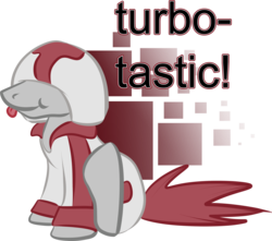 Size: 3469x3061 | Tagged: dead source, safe, artist:irishthorns, pony, ponified, solo, tongue out, turbo, wreck-it ralph