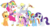 Size: 12000x6474 | Tagged: safe, artist:masem, applejack, bulk biceps, derpy hooves, fluttershy, pinkie pie, rainbow dash, rarity, twilight sparkle, alicorn, earth pony, pegasus, pony, unicorn, g4, my little pony: friendship is magic, rainbow falls, absurd resolution, cheerleader, cheerleader pinkie, cheerleader sparkle, female, flag, male, mane six, mare, medal, ponyville flag, simple background, skirt, stallion, transparent background, twilight sparkle (alicorn), vector, wonderbolt badge