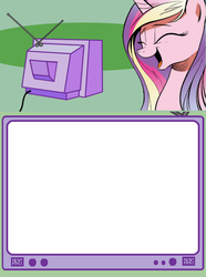 Size: 564x760 | Tagged: safe, princess cadance, g4, cadance laughs at your misery, exploitable, exploitable meme, floating, laughing, meme, template, tv meme