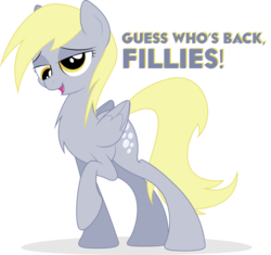 Size: 4977x4687 | Tagged: safe, artist:emkay-mlp, derpy hooves, pegasus, pony, g4, rainbow falls, absurd resolution, bedroom eyes, chest fluff, female, mare, solo, the grey one's glorious return