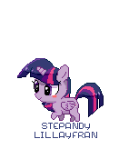 Size: 142x164 | Tagged: safe, artist:lillayfran, artist:stepandy, twilight sparkle, alicorn, pony, g4, animated, chibi, cute, female, jumping, mare, pixel art, simple background, smiling, solo, spread wings, sprite, transparent background, twiabetes, twilight sparkle (alicorn)