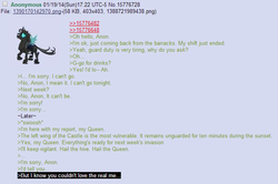 Size: 669x445 | Tagged: safe, changeling, /mlp/, 4chan, 4chan screencap, anon in equestria, greentext, implied anon, implied queen chrysalis, meta, rejection, rejection is magic, role reversal, sad, text