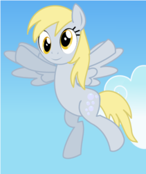 Size: 725x859 | Tagged: safe, artist:itoruna-the-platypus, derpy hooves, pegasus, pony, g4, female, flying, mare, solo