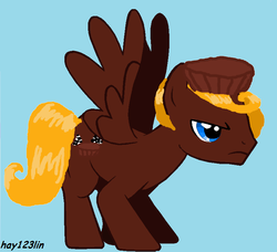 Size: 790x721 | Tagged: safe, artist:hay123lin, artist:ms-paint-base, pony, ponified, rancis fluggerbutter, solo, sugar rush, wreck-it ralph