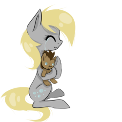 Size: 894x894 | Tagged: safe, artist:skune, derpy hooves, doctor whooves, time turner, pegasus, pony, g4, crying, female, mare, plushie, solo