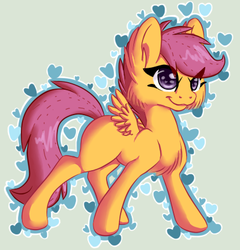 Size: 414x432 | Tagged: safe, artist:tami-kitten, scootaloo, g4, female, solo