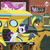 Size: 548x549 | Tagged: safe, screencap, pronto, rarity, earth pony, pony, unicorn, g4, rarity takes manehattan, background pony, carriage, facebook, female, heart, hub logo, hub network, male, manehattan, mare, rearing, saddle row, stallion, taxi, taxi pony, the hub