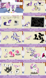 Size: 2560x4350 | Tagged: safe, artist:broken-pen, diamond tiara, filthy rich, pinkie pie, rarity, sweetie belle, twilight sparkle, earth pony, pony, unicorn, g4, :<, anonymous, comic, computer, crying, cute, cutie mark, d:, diasweetes, exclamation point, eye contact, eyes closed, female, filly, frown, glare, happy, hoof hold, jumping, lidded eyes, looking at each other, looking back, male, mare, marshmelodrama, multeity, open mouth, pictogram, pointy ponies, question mark, silhouette, sitting, smiling, smirk, speech bubble, stallion, tongue out, tumblr, unamused, yelling, younger, yours-yearly-sweetie-belle