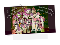 Size: 1280x977 | Tagged: artist needed, safe, artist:broken-pen, sweetie belle, mentally advanced series, g4, bloody sweetie, cracked sweetie belle, cyber sweetie belle, female, filly, foal, future sweetie bot, multeity, sillybelle, so sweetie belle, sweetiebellesbandb, thrackerzod, tumblr ponidox, yours-yearly-sweetie-belle