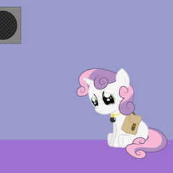 Size: 750x750 | Tagged: artist needed, safe, sweetie belle, g4, female, sad, solo, sweetiebellesbandb