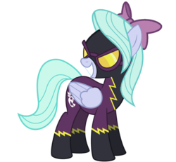 Size: 900x831 | Tagged: safe, artist:gothamscarecrow, flitter, pegasus, pony, g4, clothes, costume, evil smile, female, grin, mare, shadowbolts, shadowbolts costume, simple background, smiling, solo, transparent background, vector