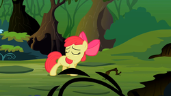 Size: 969x545 | Tagged: safe, screencap, apple bloom, g4, the cutie pox, female, solo