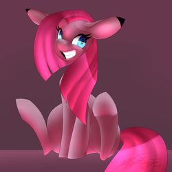 Size: 1280x1280 | Tagged: safe, artist:chatot-chatter, pinkie pie, g4, female, grin, pinkamena diane pie, smiling, solo
