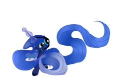 Size: 3000x1841 | Tagged: safe, artist:jazzybrony, princess luna, g4, female, headphones, magic, simple background, solo