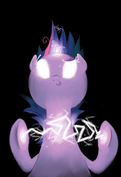Size: 564x821 | Tagged: safe, artist:fealev, twilight sparkle, g4, electricity, female, solo